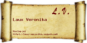 Laux Veronika névjegykártya